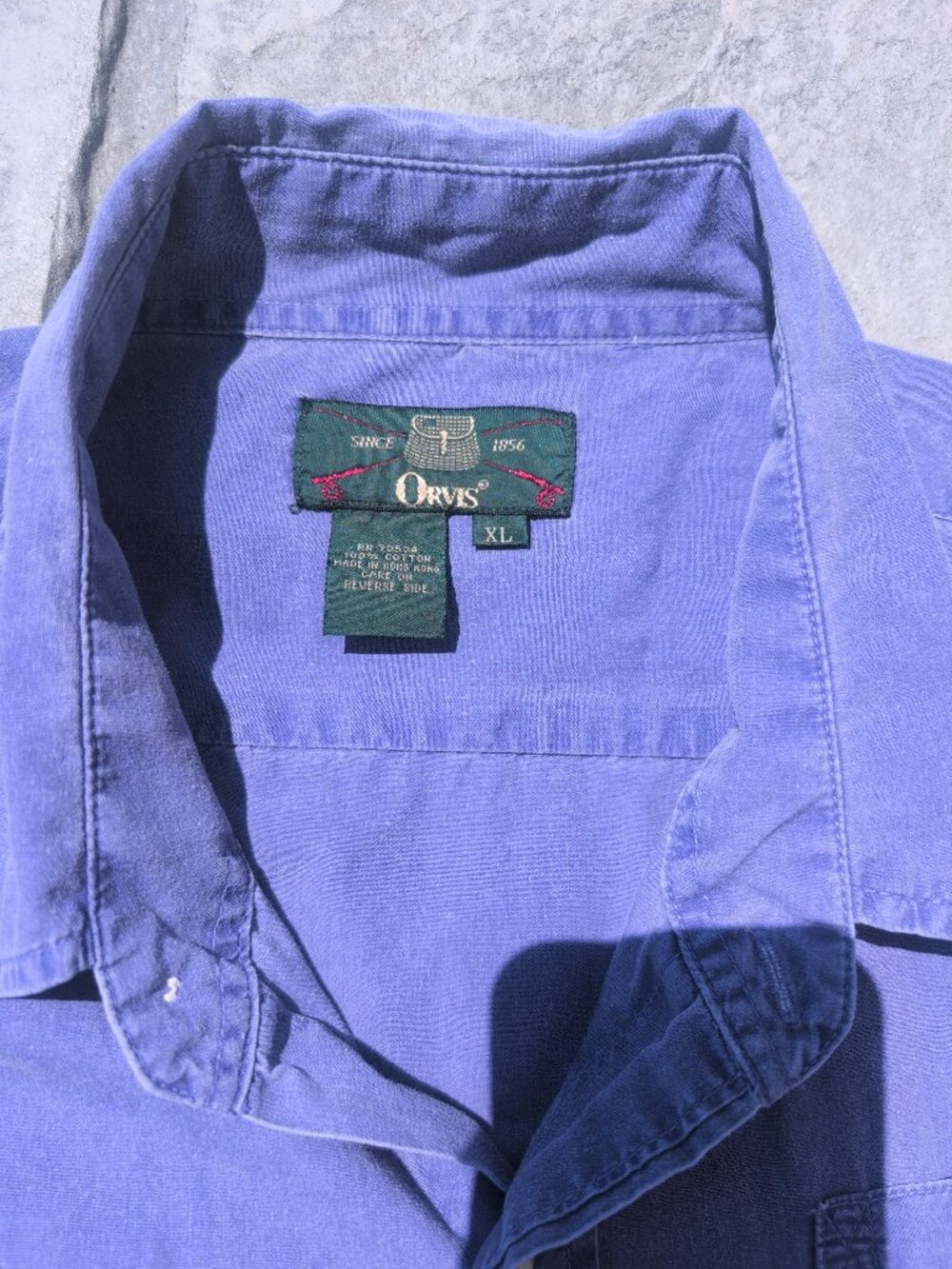 Orvis XL Blue Button Down Fishing Shirt - Picture 2 of 6
